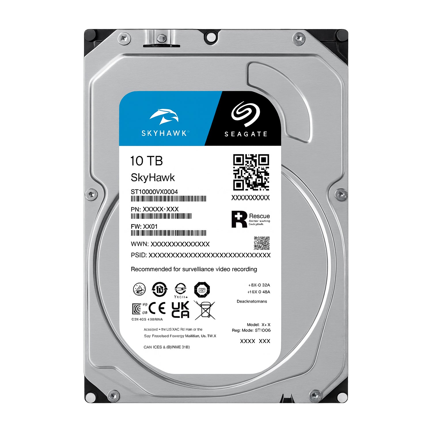 内蔵型ハードディスクドライブ Seagate SkyHawk AI ST10000VE001 10TB HDD Seagate SkyHawk AI 10 TB (ST10000VE001) | SoloTodo.cl